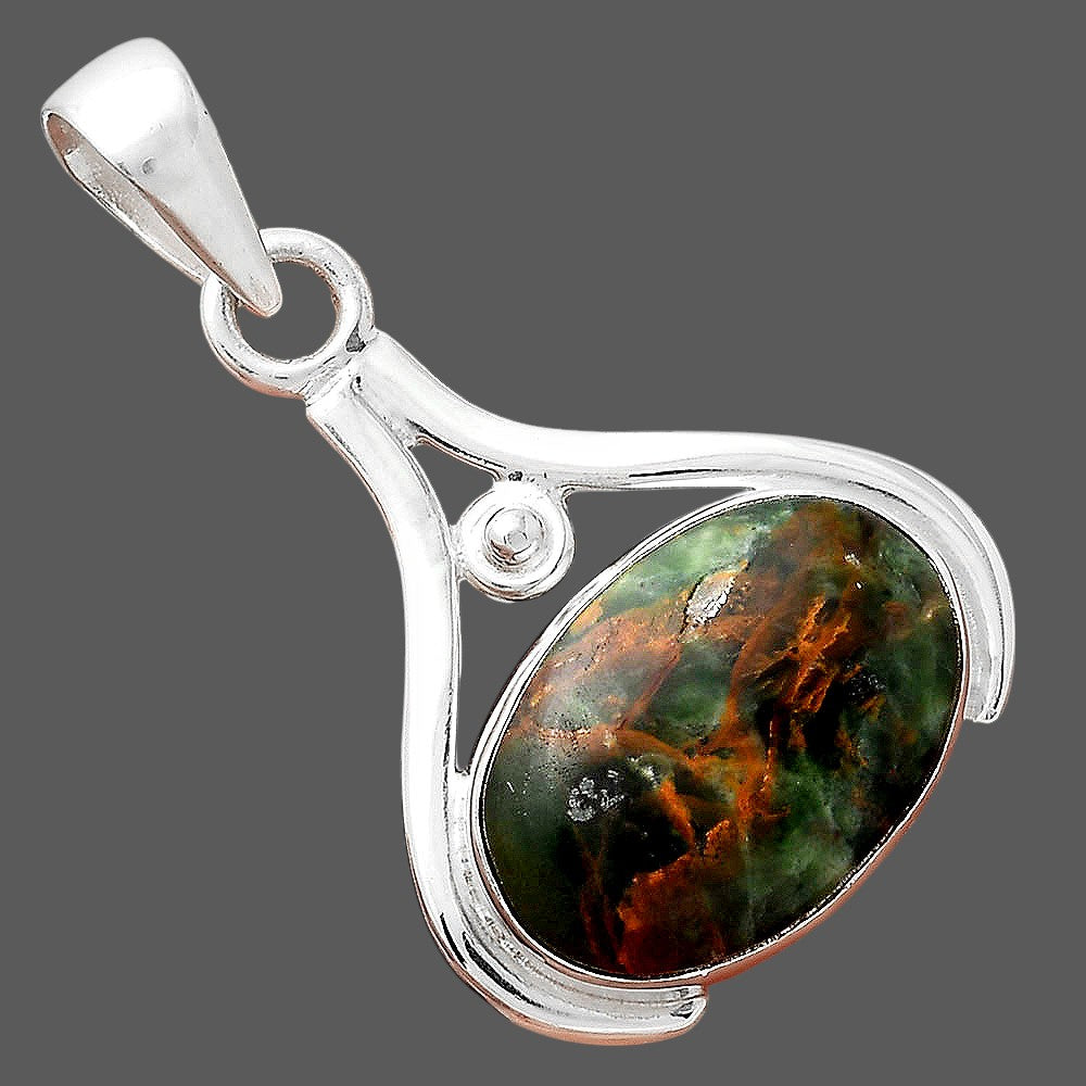 Natural Turkish Rainforest Chrysocolla Pendant P-1407 SDP156346