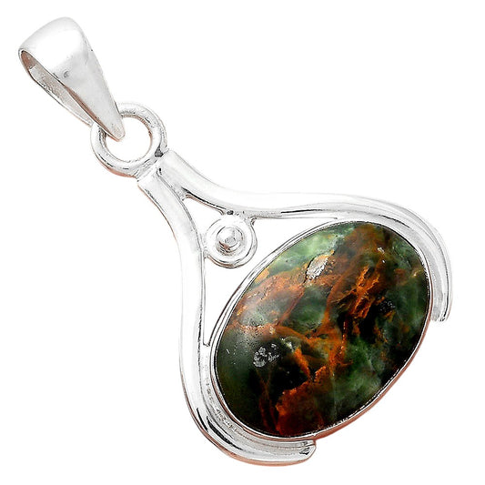 Natural Turkish Rainforest Chrysocolla Pendant P-1407 SDP156346