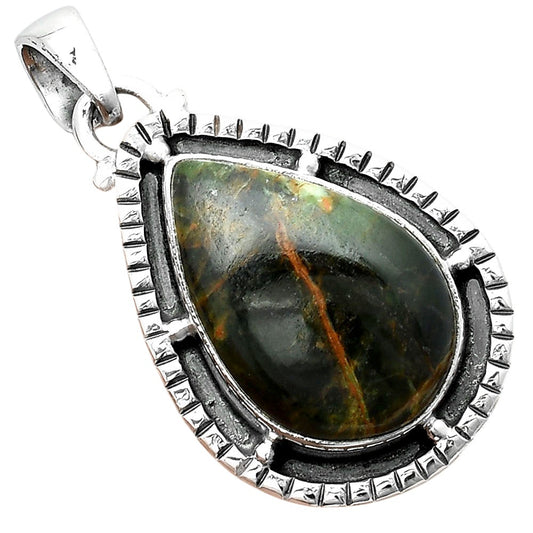 Natural Turkish Rainforest Chrysocolla Pendant P-1495 SDP156411