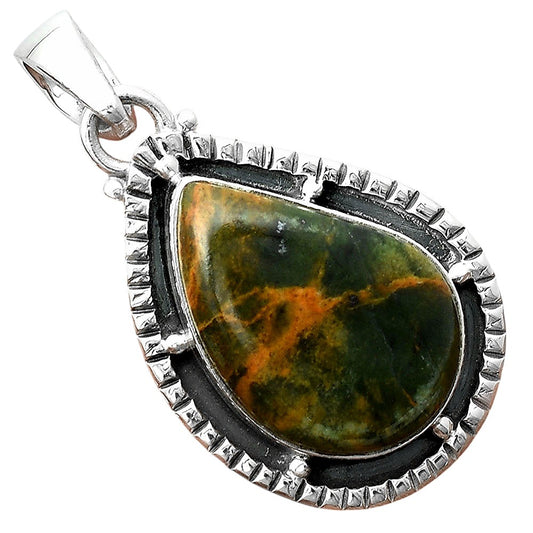Natural Turkish Rainforest Chrysocolla Pendant P-1495 SDP156417