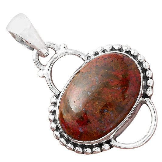 Natural Red Moss Agate Pendant P-1639 SDP156436