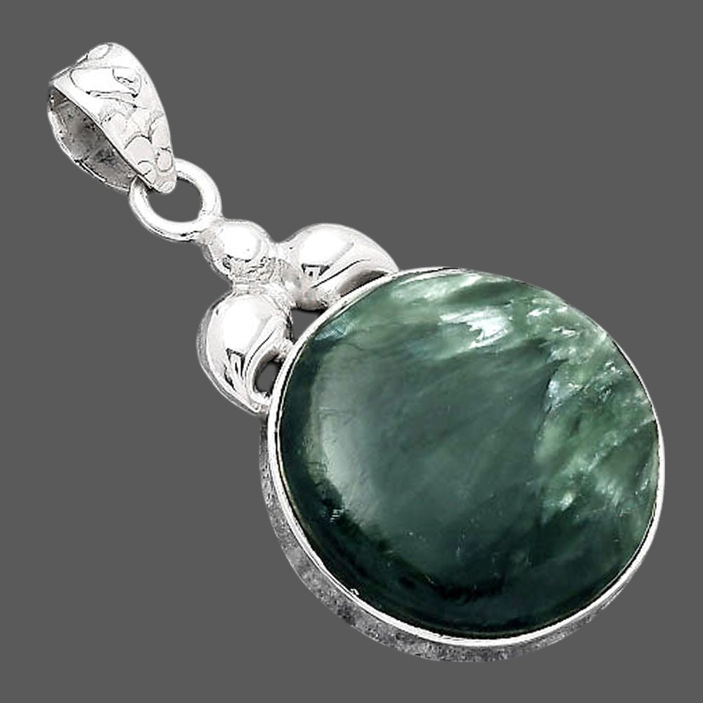 Natural Russian Seraphinite Pendant P-1694 SDP156500