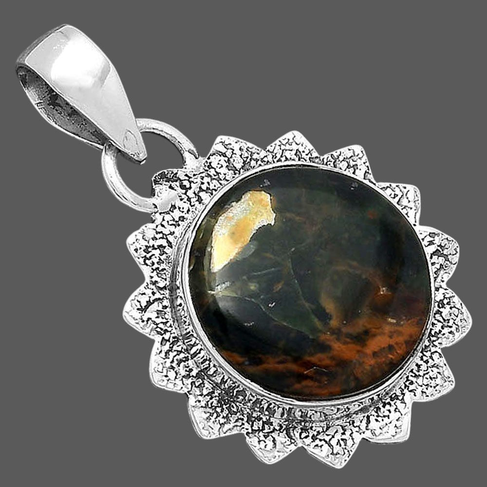 Natural Turkish Rainforest Chrysocolla Pendant P-1205 SDP156551