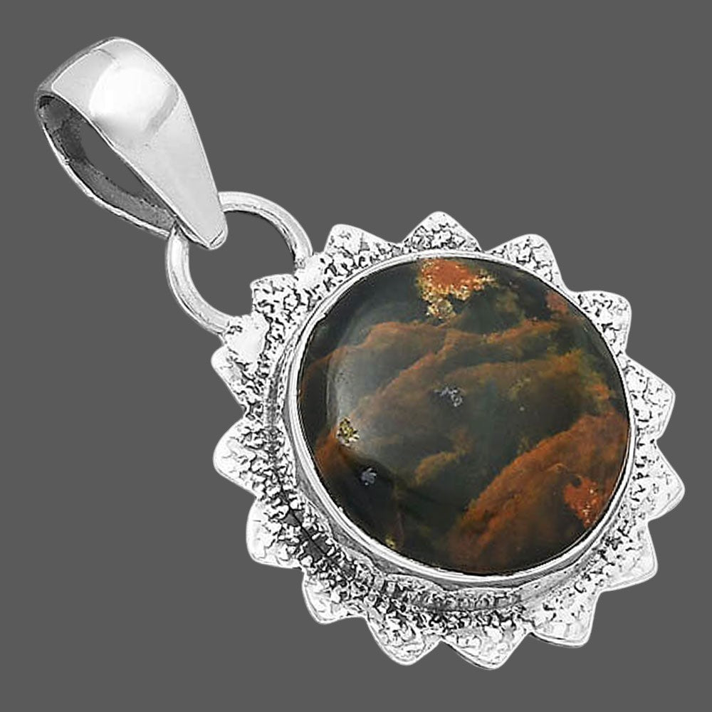 Natural Turkish Rainforest Chrysocolla Pendant P-1205 SDP156563