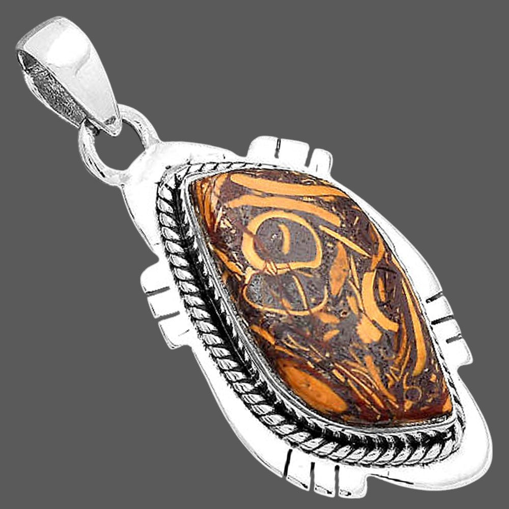 Natural Coquina Fossil Jasper - India Pendant P-1463 SDP156631