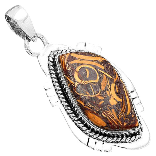 Natural Coquina Fossil Jasper - India Pendant P-1463 SDP156631