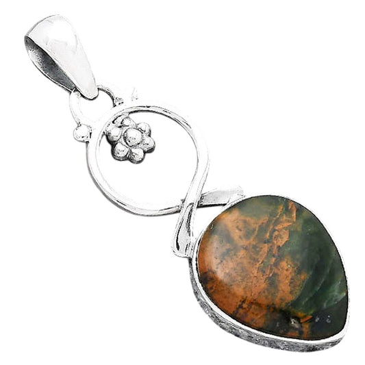Natural Turkish Rainforest Chrysocolla Pendant P-1383 SDP156640