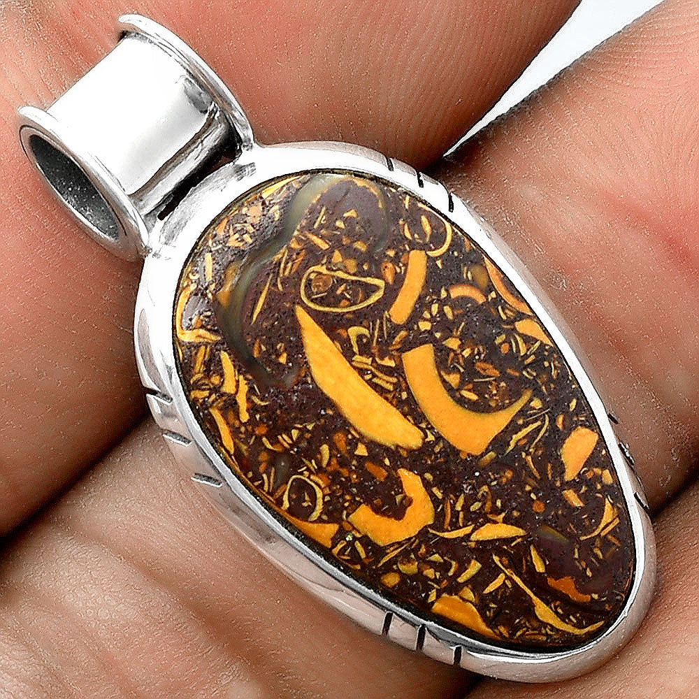 Natural Coquina Fossil Jasper - India Pendant P-1154 SDP156676