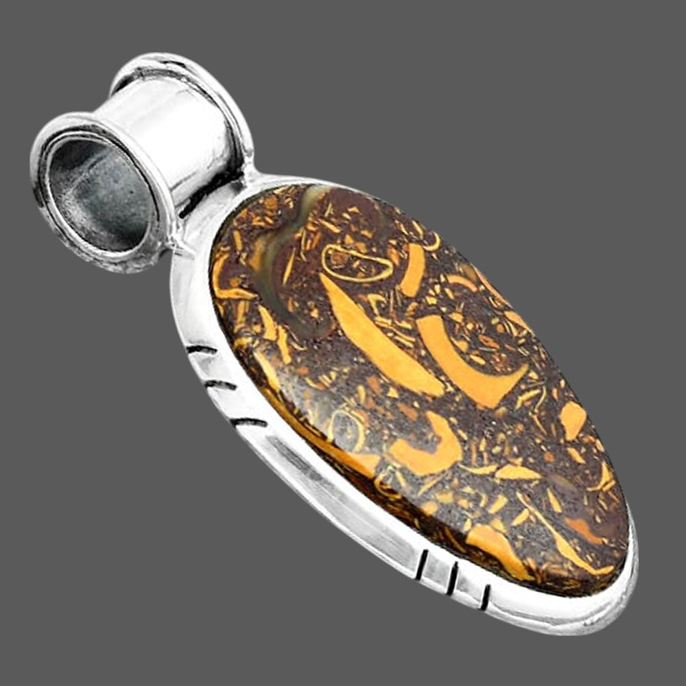 Natural Coquina Fossil Jasper - India Pendant P-1154 SDP156676