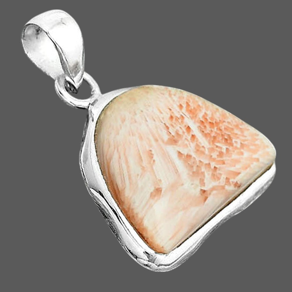 Natural Orange Scolecite - India Pendant P-1110 SDP156704
