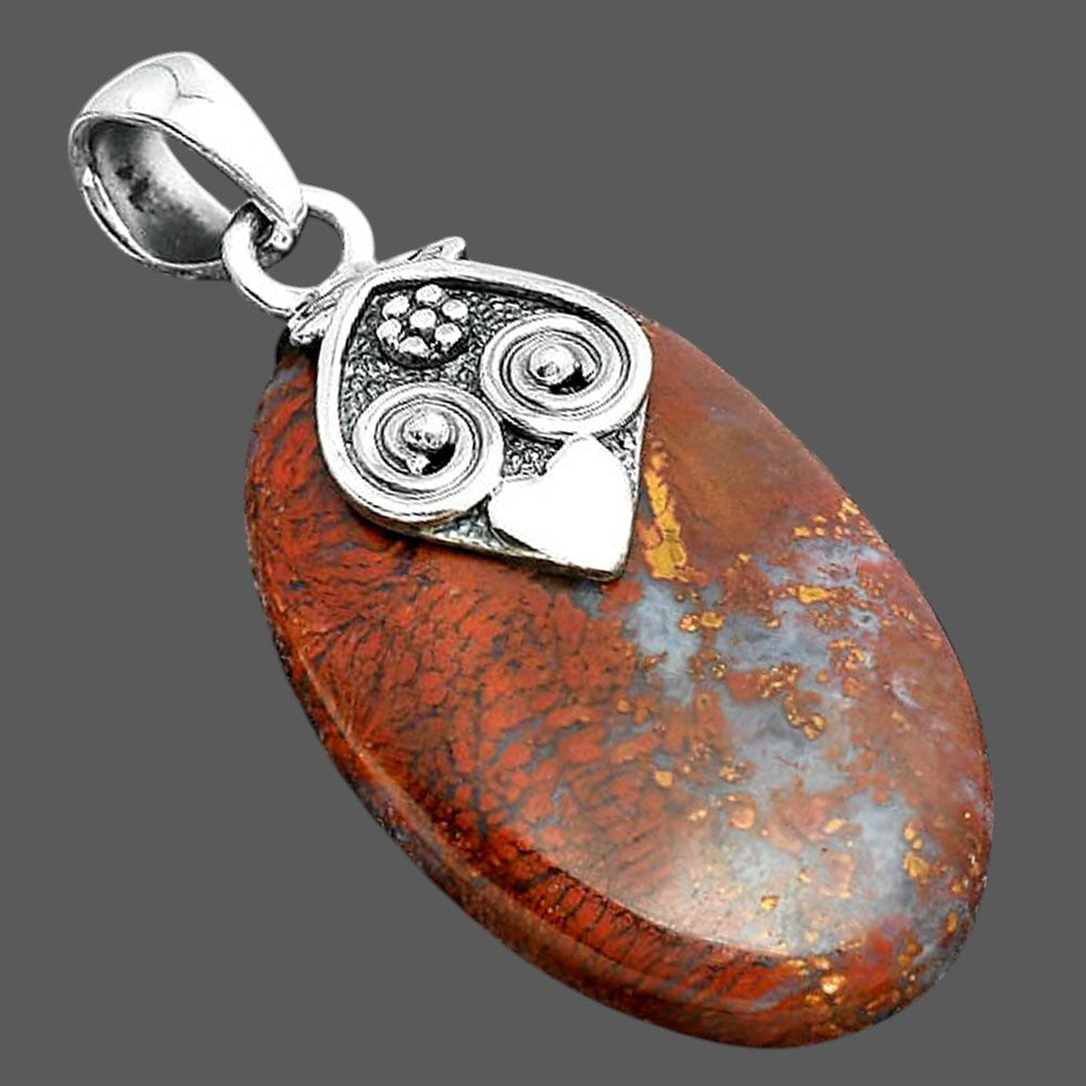 Natural Red Moss Agate Pendant P-1388 SDP156718