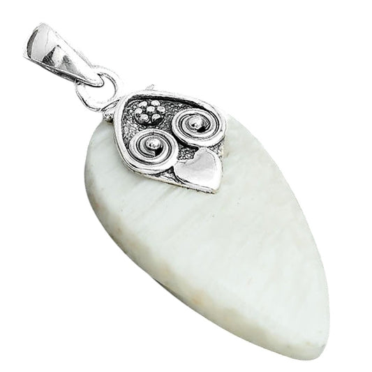 Natural White Scolecite Pendant P-1388 SDP156719