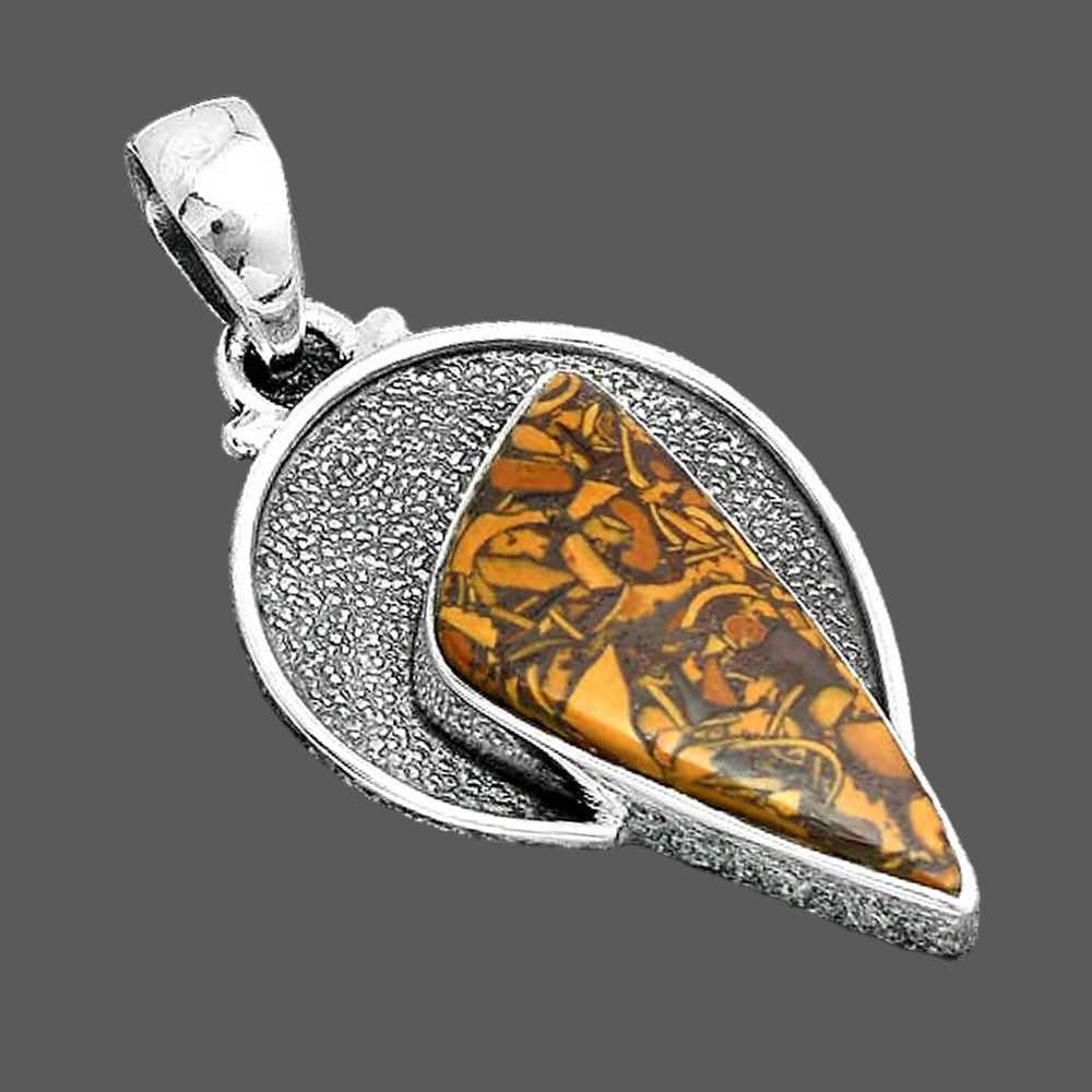 Natural Coquina Fossil Jasper - India Pendant P-1401 SDP156729