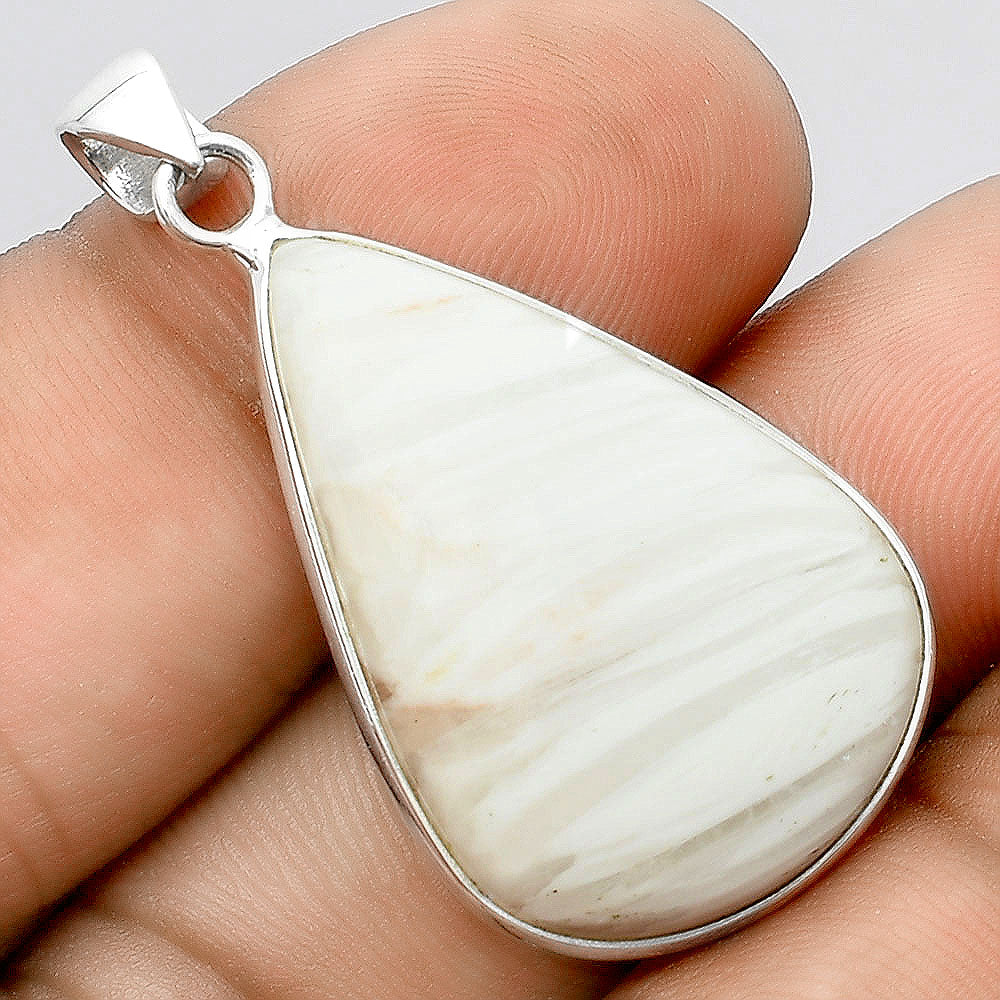 Natural White Scolecite Pendant P-1001 SDP156783