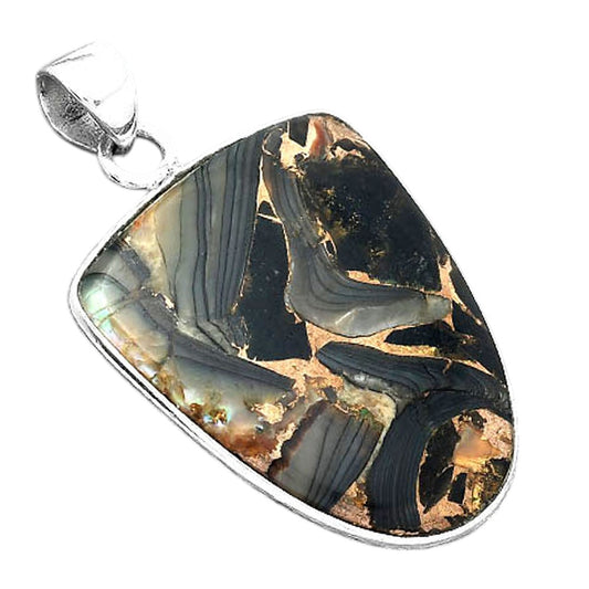 Natural Copper Abalone Shell Pendant P-1001 SDP156803