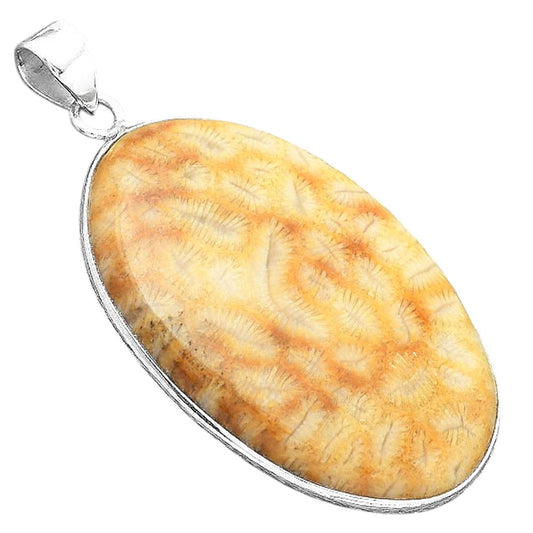 Natural Ant Fossil Coral Pendant P-1001 SDP156805