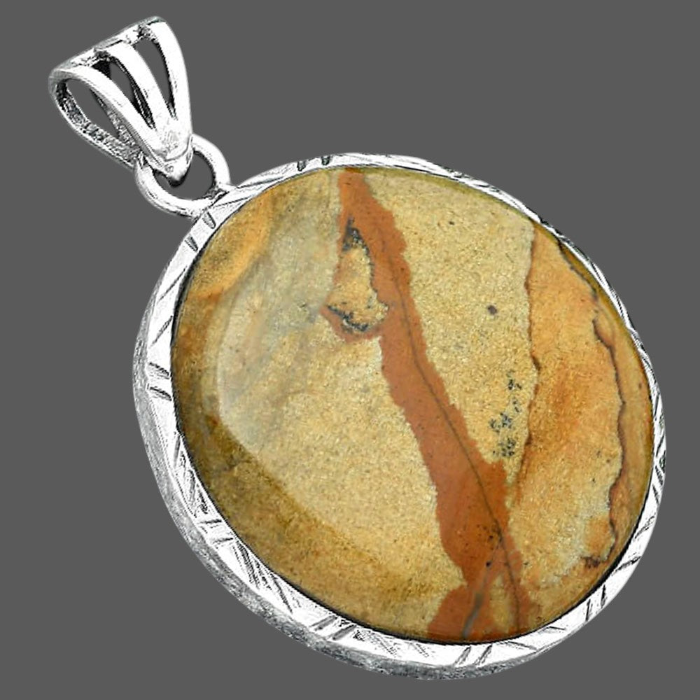 Natural Picture Jasper Pendant P-1079 SDP156819