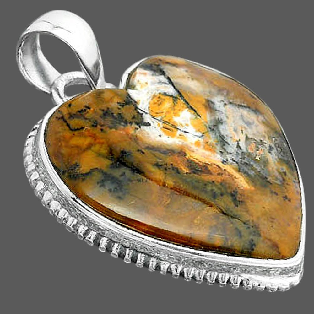 Heart Amethyst Sage Agate - Nevada Pendant P-1043 SDP156842