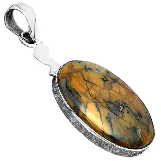 Crescent Moon - Amethyst Sage Agate Pendant P-1368 SDP156864