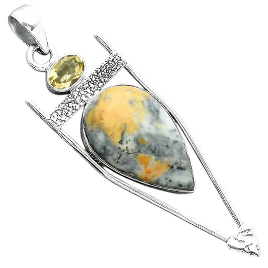 Maligano Jasper - Indonesia & Citrine Pendant P-1360 SDP156892