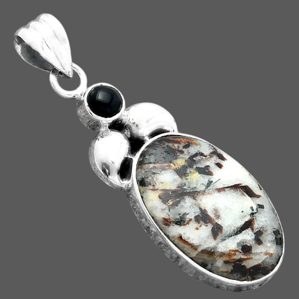 Astrophyllite - Russia & Black Onyx Pendant P-1683 SDP156907