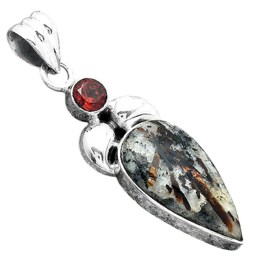 Natural Astrophyllite Russia & Garnet Pendant P-1683 SDP156914