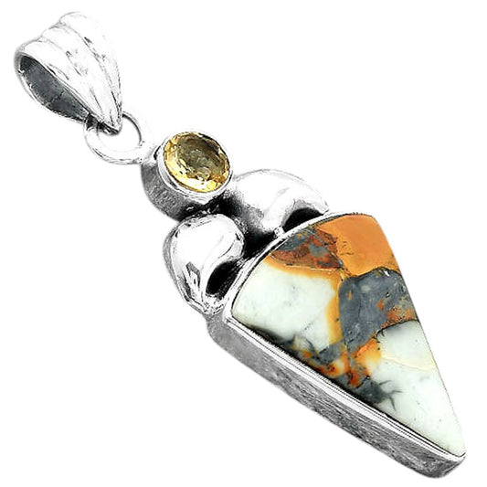 Maligano Jasper - Indonesia & Citrine Pendant P-1683 SDP156919