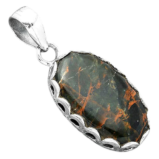 Natural Turkish Rainforest Chrysocolla Pendant P-1637 SDP156925