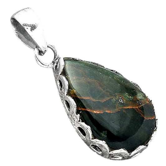 Natural Turkish Rainforest Chrysocolla Pendant P-1637 SDP156926