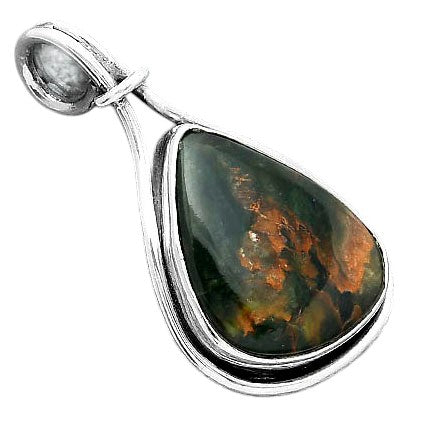 Natural Turkish Rainforest Chrysocolla Pendant P-1587 SDP156931