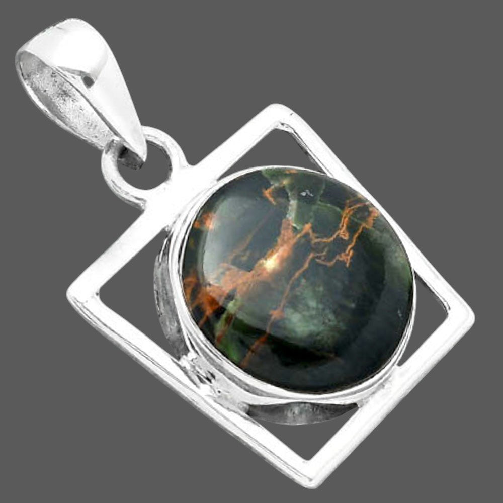 Natural Turkish Rainforest Chrysocolla Pendant P-1502 SDP156955