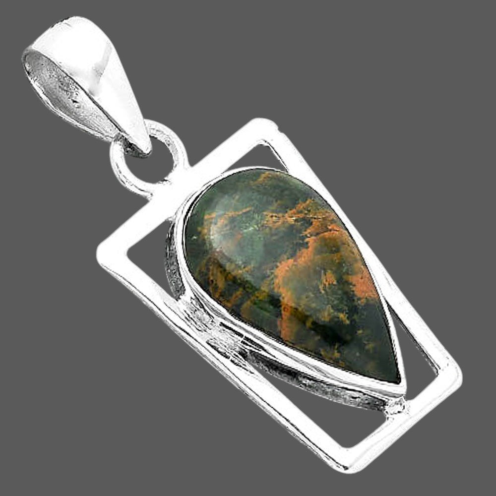 Natural Turkish Rainforest Chrysocolla Pendant P-1502 SDP156958