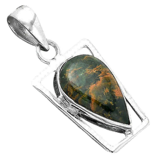 Natural Turkish Rainforest Chrysocolla Pendant P-1502 SDP156958