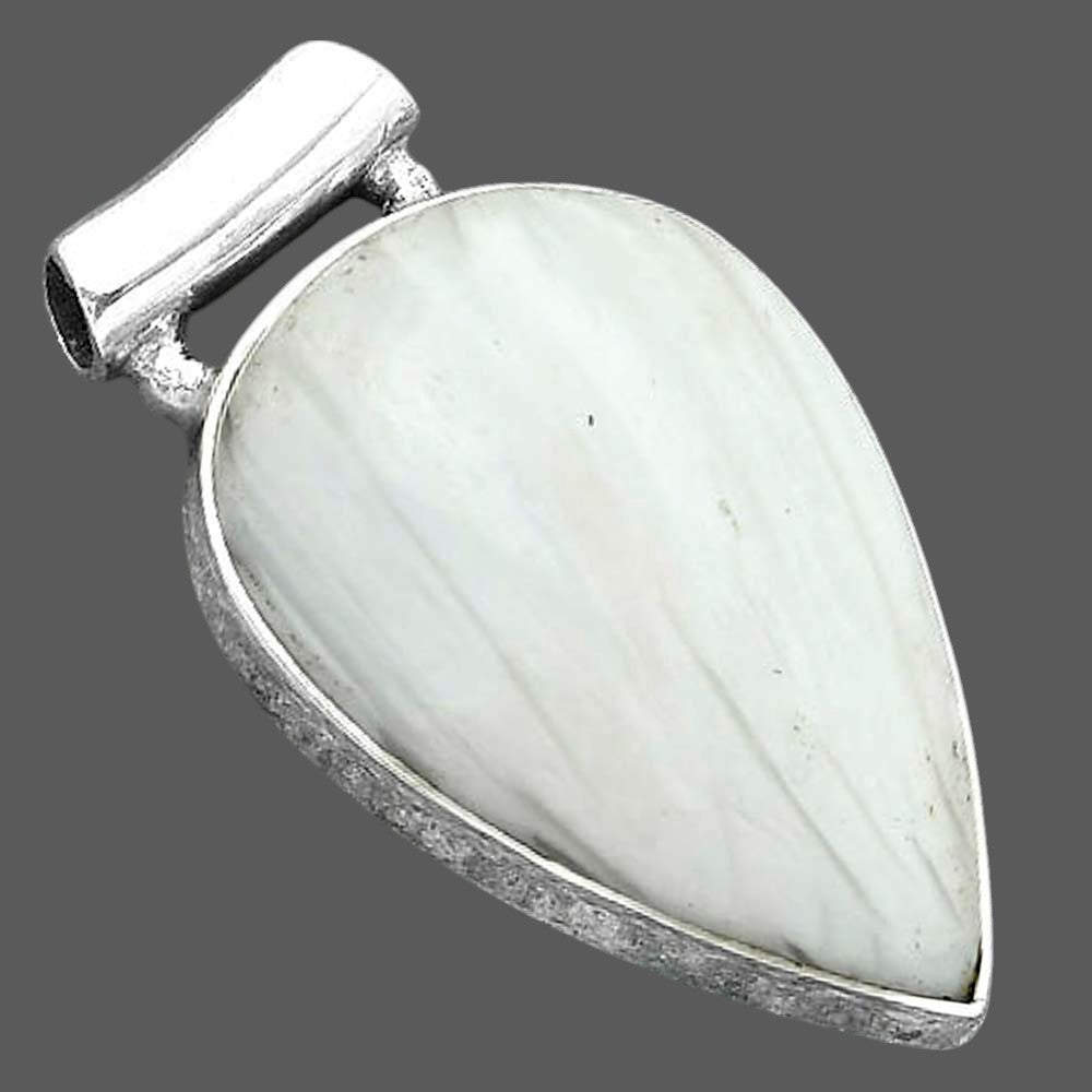 Natural White Scolecite Pendant P-1259 SDP156976