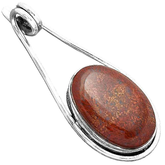 Natural Red Moss Agate Pendant P-1590 SDP156980