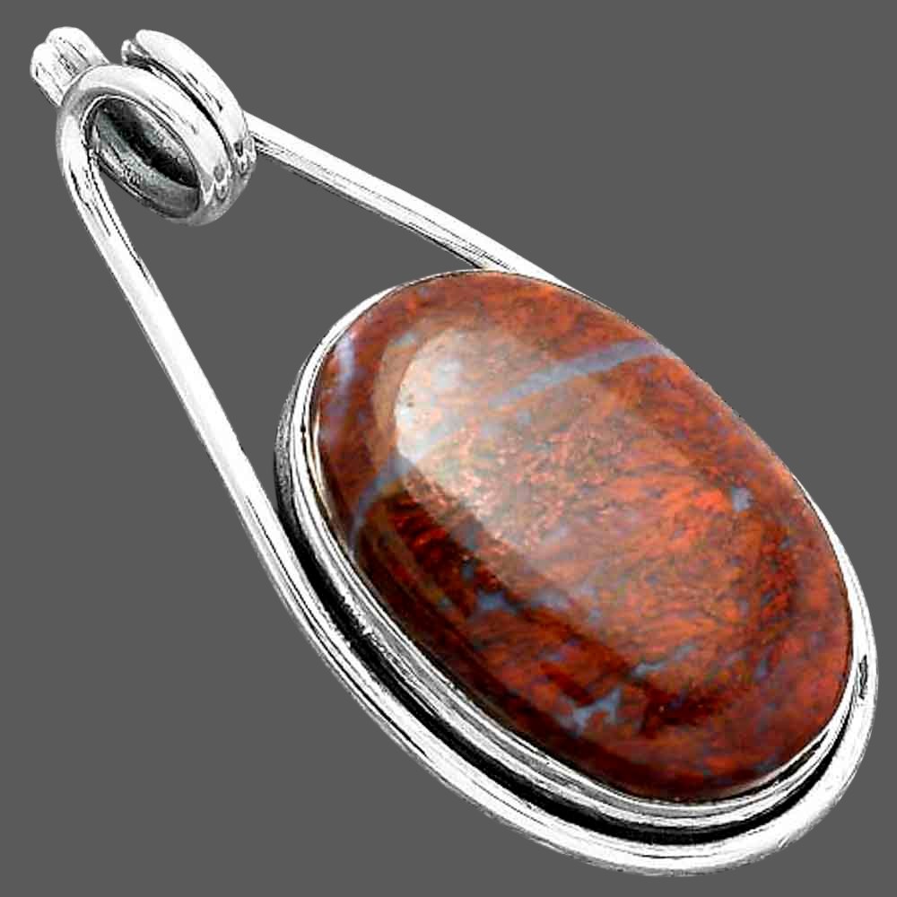 Natural Red Moss Agate Pendant P-1590 SDP156981