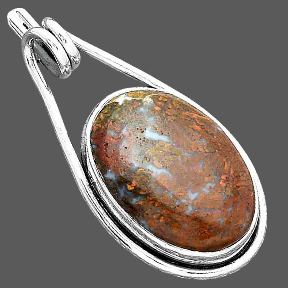 Natural Red Moss Agate Pendant P-1590 SDP156983