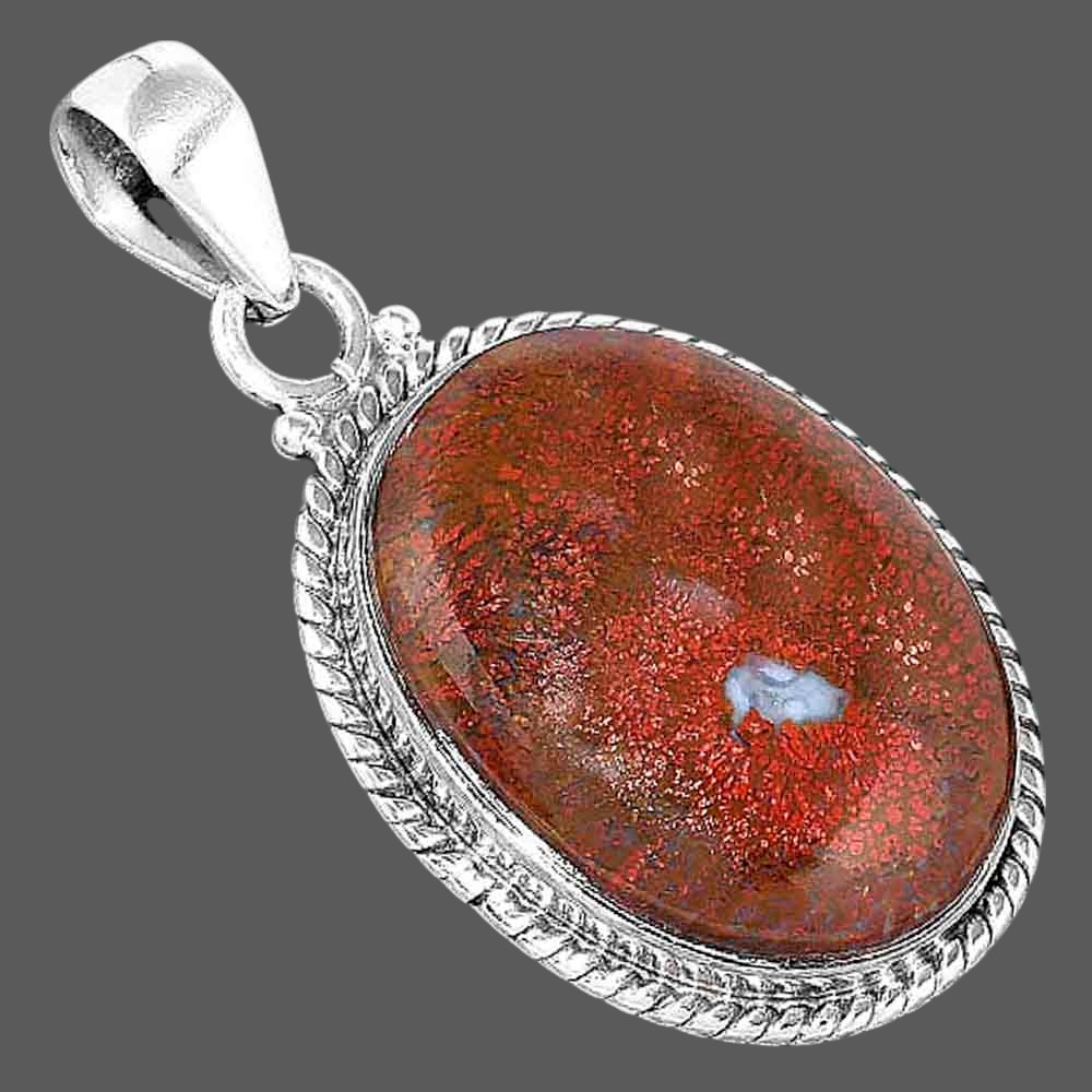 Natural Red Moss Agate Pendant P-1056 SDP156985