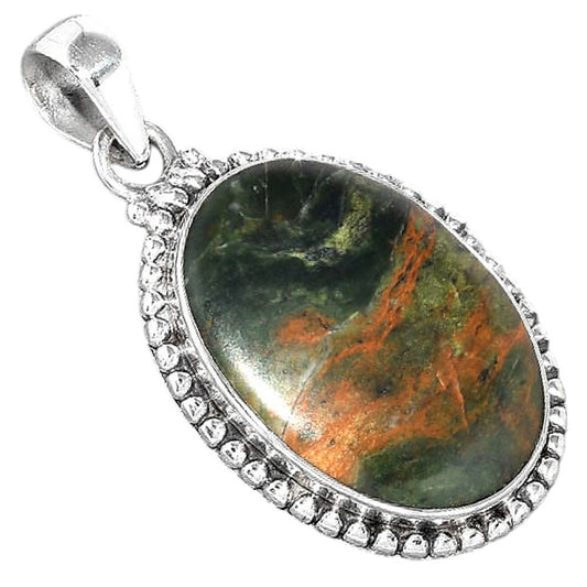 Natural Turkish Rainforest Chrysocolla Pendant P-1052 SDP157004