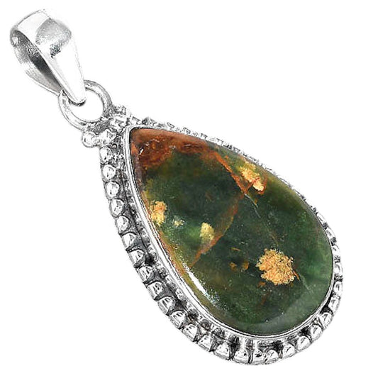 Natural Turkish Rainforest Chrysocolla Pendant P-1052 SDP157007