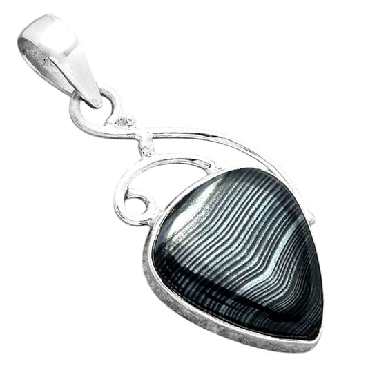 Crown Of Silver Psilomelane - Black Malachite Pendant P-1352 SDP157024