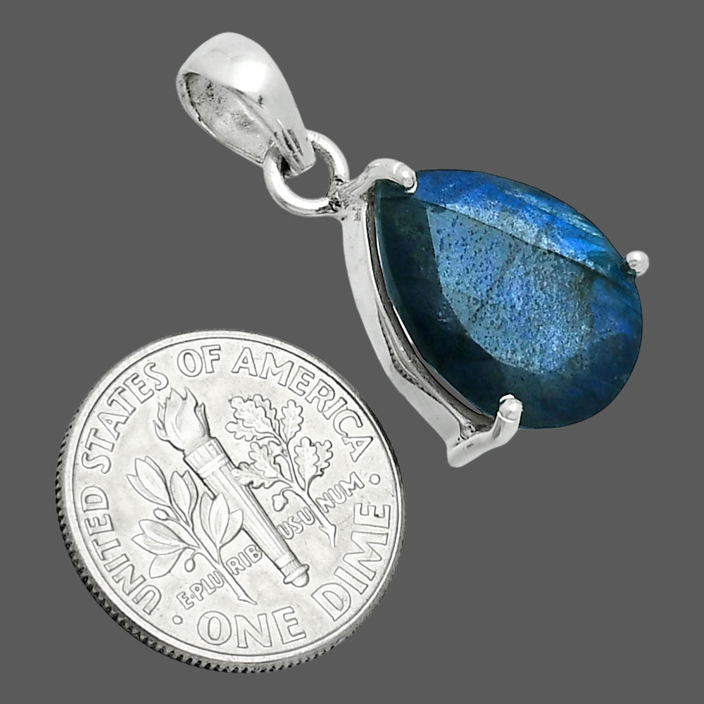 Faceted Blue Labradorite - Madagascar Pendant P-1013 SDP157050