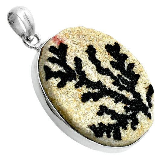 Natural Germany Psilomelane Dendrite Pendant P-1001 SDP157353