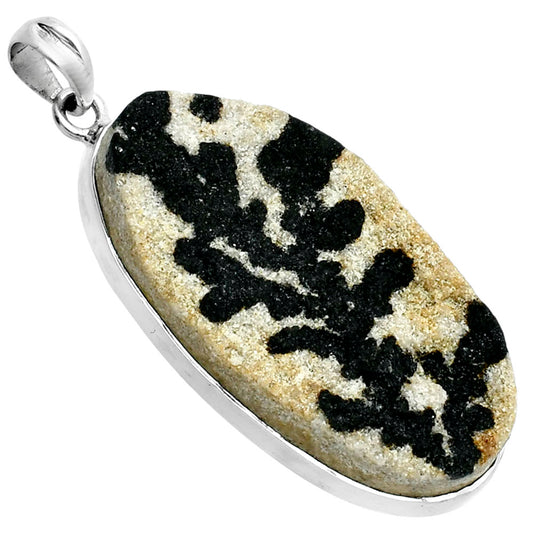 Natural Germany Psilomelane Dendrite Pendant P-1001 SDP157360