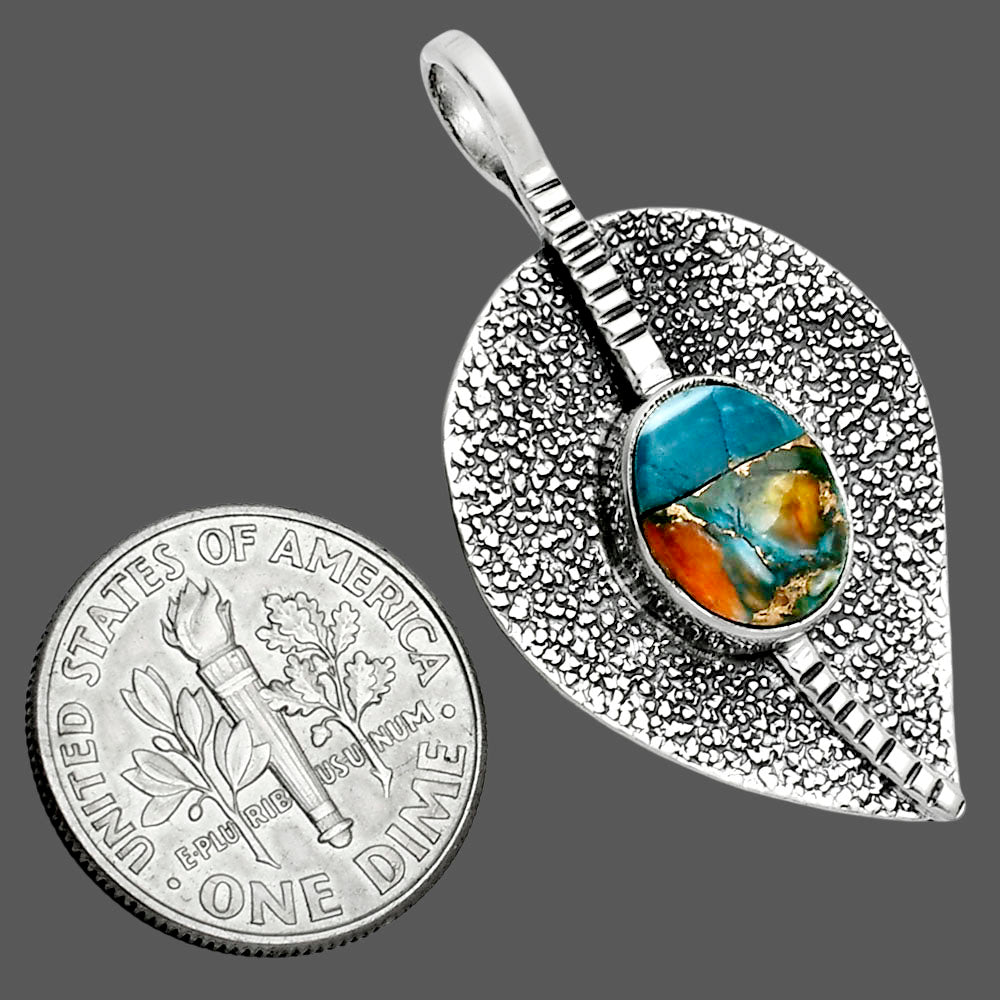 Spiny Oyster Turquoise - Arizona Pendant P-1218 SDP157402