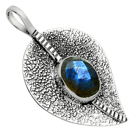 Blue Labradorite Checker - Madagascar Pendant P-1218 SDP157436