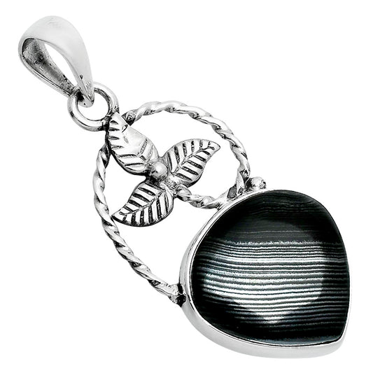 Crown Of Silver Psilomelane - Black Malachite Pendant P-1688 SDP157519