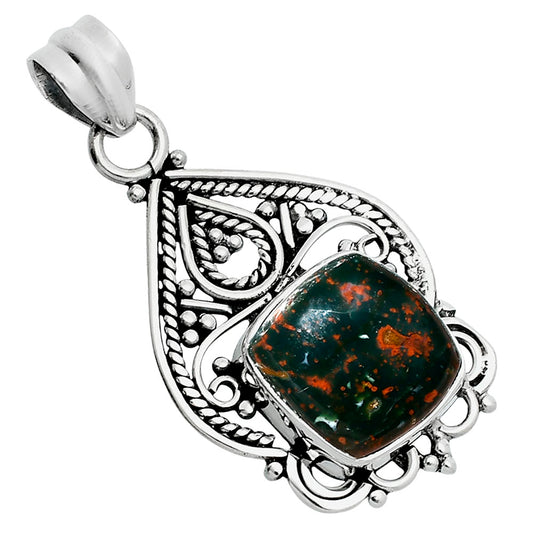 Natural Blood Stone - India Pendant P-1541 SDP157538