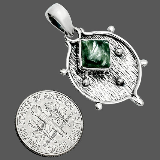 Natural Russian Seraphinite Pendant P-1403 SDP157553