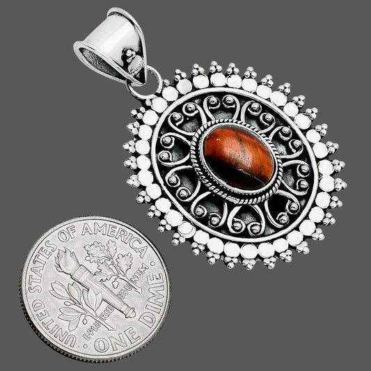 Natural Red Tiger Eye Pendant P-1214 SDP157556